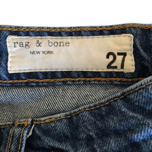 Rag & Bone Rosa Mid -Rise Button Fly Boyfriend Jean Color Jinx Size 27 - Picture 7 of 12